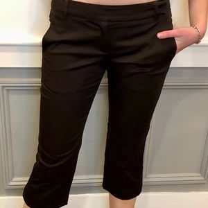 Zara NWT Size 6 Choc Brown Capri Pants